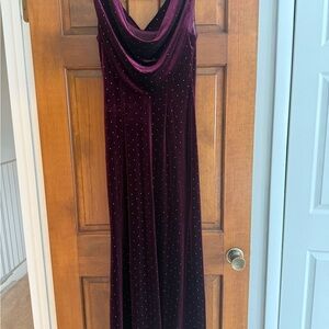 Elegant Burgundy Velvet Dress